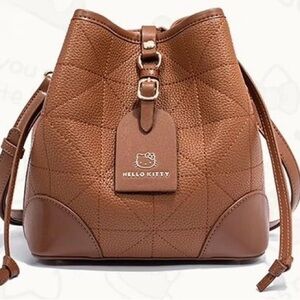 -Not- Coach Tan Leather Hello Kitty Crossbody